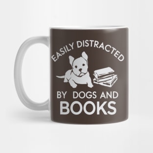 Easily Distracted By Dogs and Books Mug